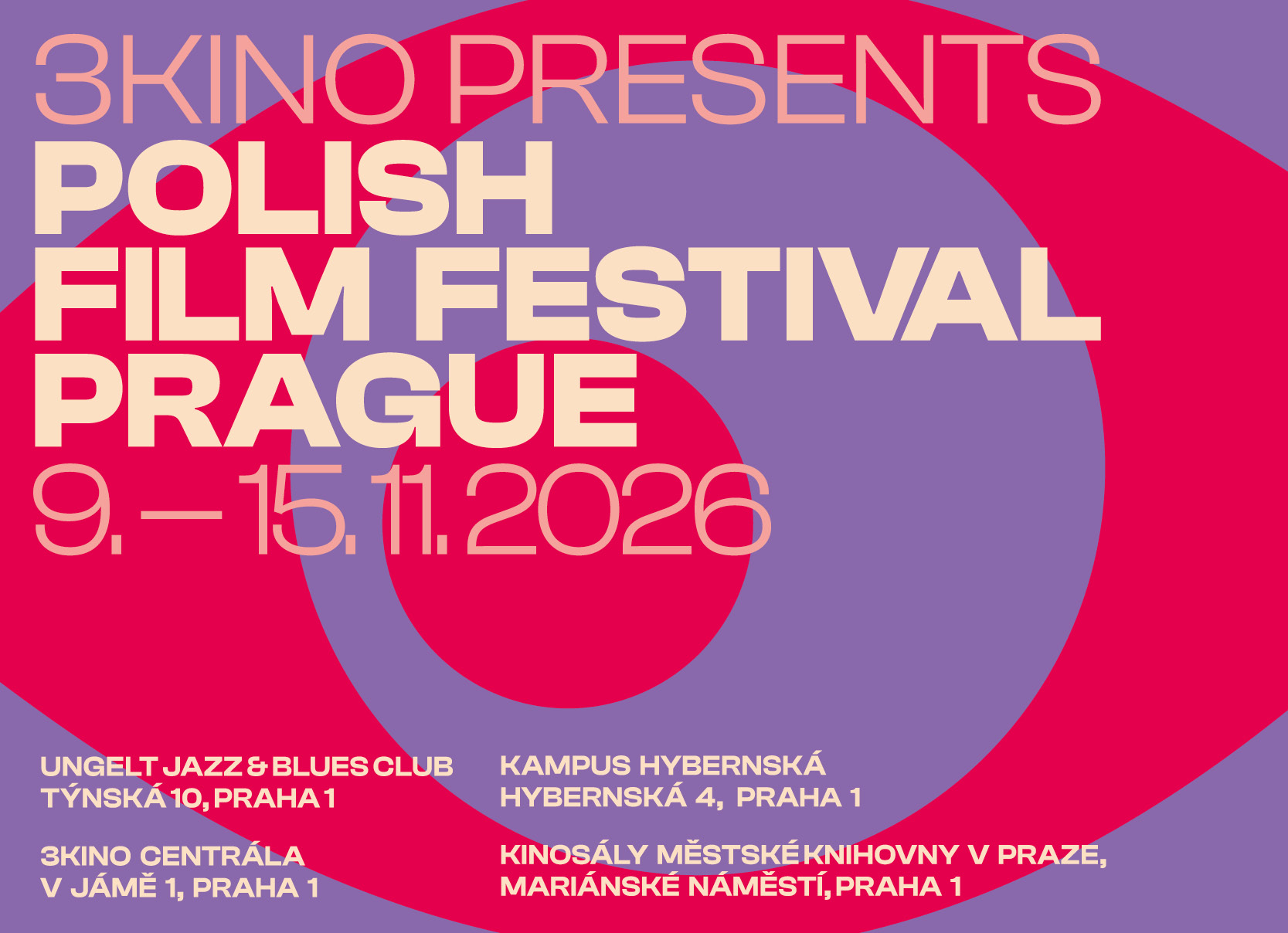 Oficiální vizuál 3Kino – Polish Film Festival Prague 2026