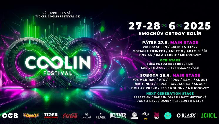Coolin Festival 2025, Kmochův Ostrov Kolín