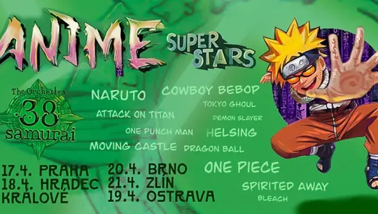 Orchestr 38 SAMURAI Ohromující vizuální show ANIME SUPERSTARS