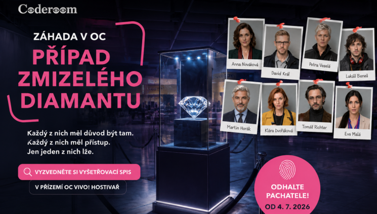 Ve VIVO! Hostivař zmizel 97karátový diamant. Troufnete si odhalit pachatele?