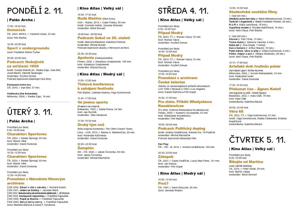 Program festivalu Nezlomn&iacute; a obětovan&iacute; 2026