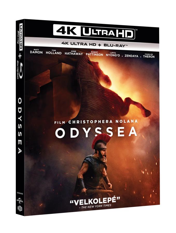 Sběratelské balení Odyssea s označením 4K Ultra HD a Blu-ray.